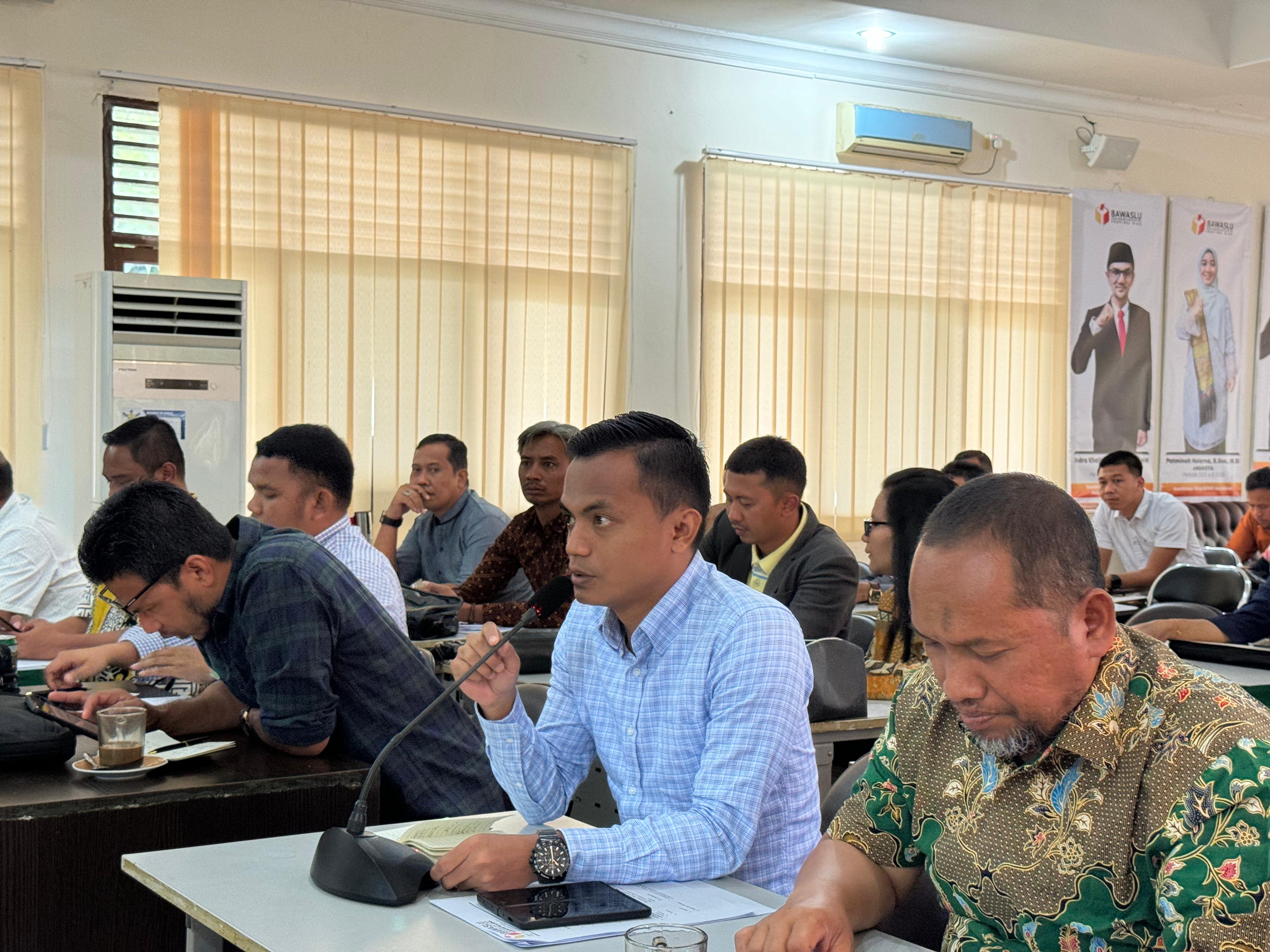 Rida Nurkisawan Saat Giat di Bawaslu Provinsi Riau tanggal 16 Agustus 2024