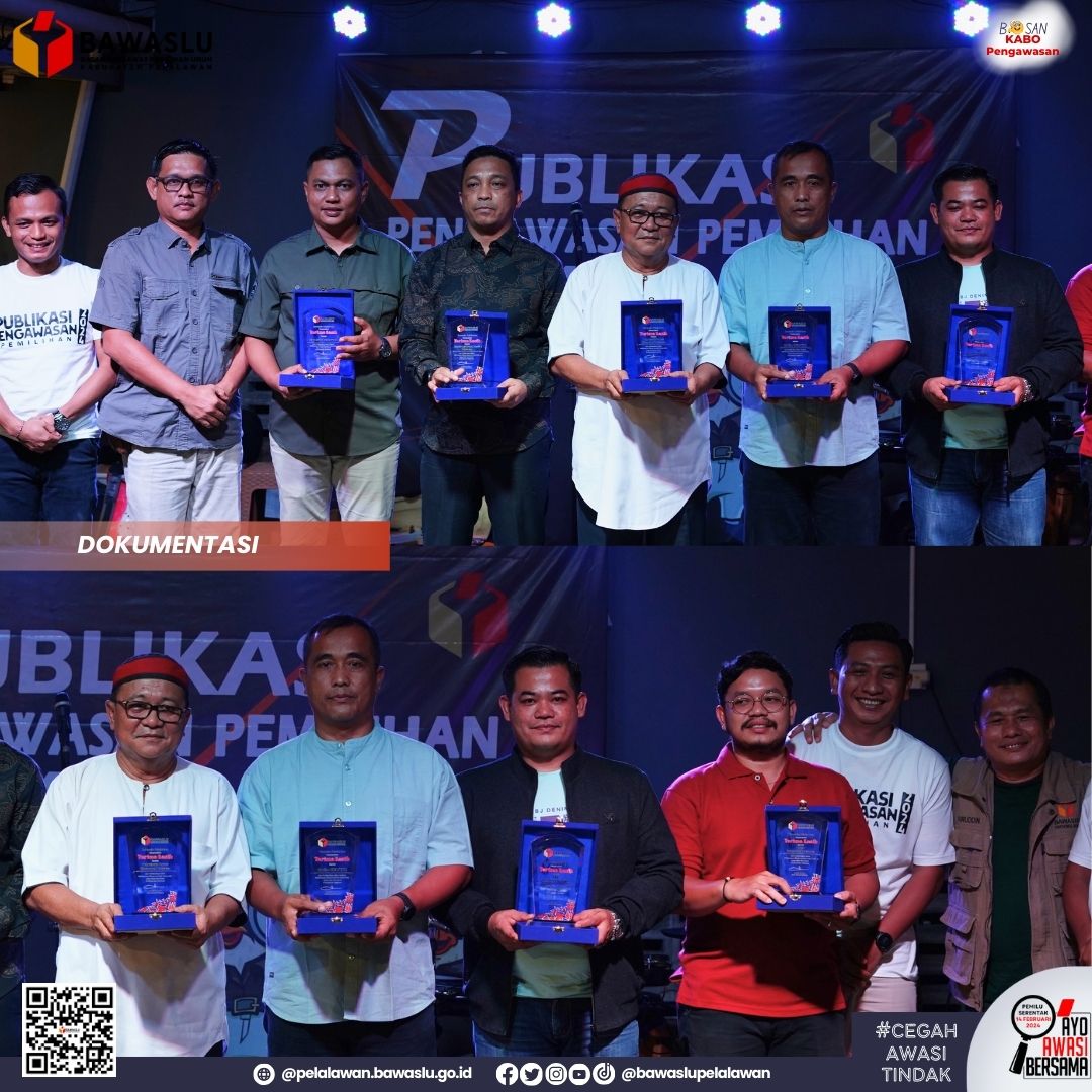 plakat penghargaan pilkada pelalawan aman dan damai