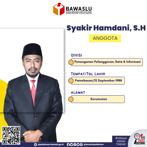 Profil Anggota Bawaslu Pelalawan