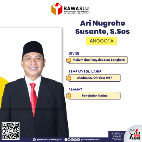 Profil Anggota Bawaslu Pelalawan