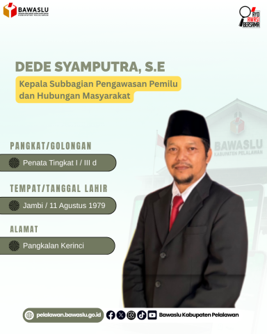 Kepala subbagian pengawasan pemilu dan humas