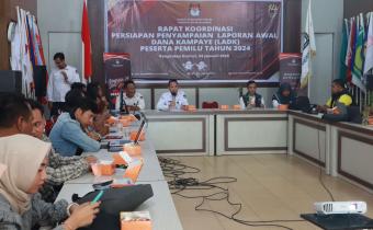 Koordinator Divisi Pencegahan di Rakor Persiapan Penyampaian LADK pada hari Kamis (07/01/2024)