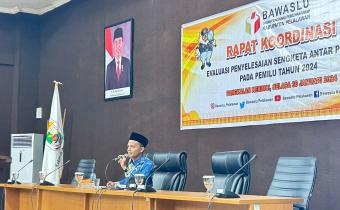 Kordiv PPH dalam Kegiatan Evaluasi PSAP Pemilu 2024 di Pangkalan Kerinci, Selasa (30/01/2024)