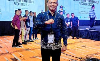 Rida Nur Kisawan (Kordiv PPH Bawaslu Pelalawan) dalam kegiatan rakornas pemberitaan di Palembang (08/08/2024)