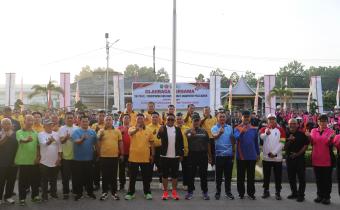 Olahraga Bersama Hari Bhayangkara Pelalawan